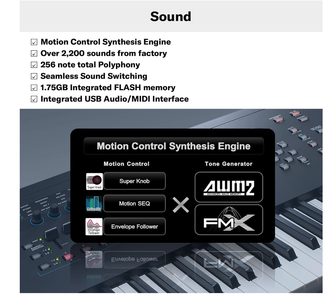 Yamaha MODX8+ Synthesizer Keyboard 7 Yamaha MODX8+ Synthesizer Keyboard - Image 4